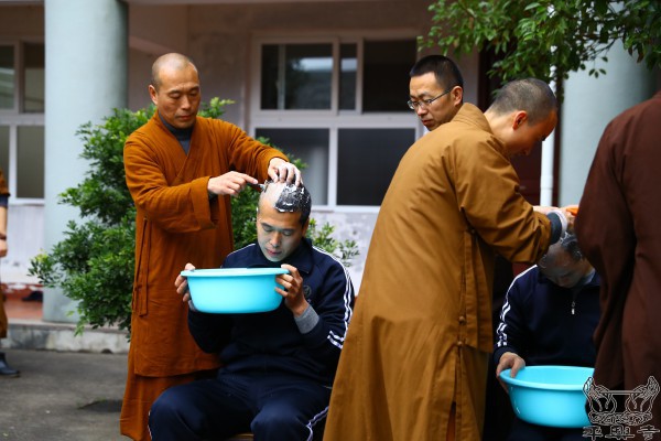 丁酉腊八,十一位净人剃度出家